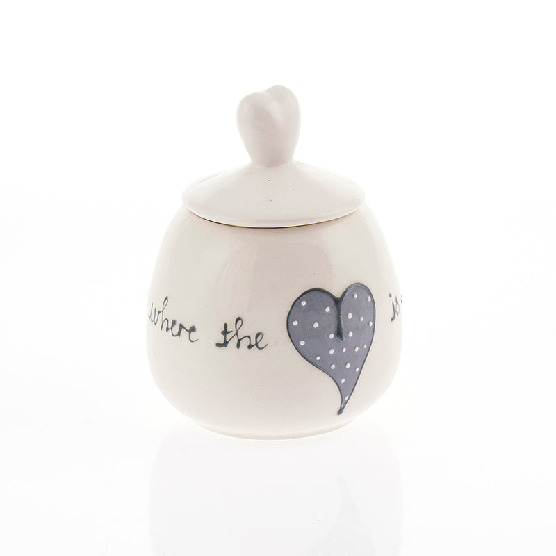 Heart Sugar Pot Heart & Words