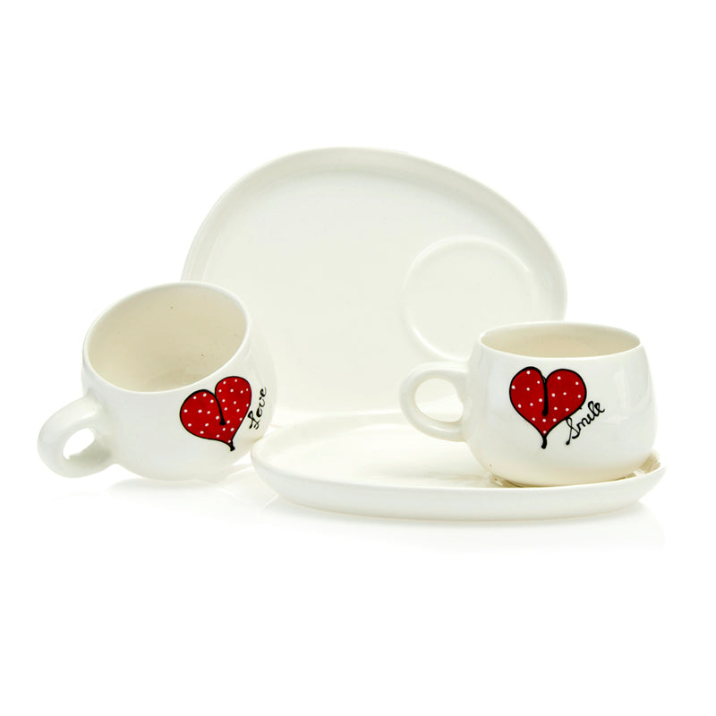 Cup and Saucer Snack Heart & Words