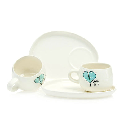 Cup and Saucer Snack Heart & Words