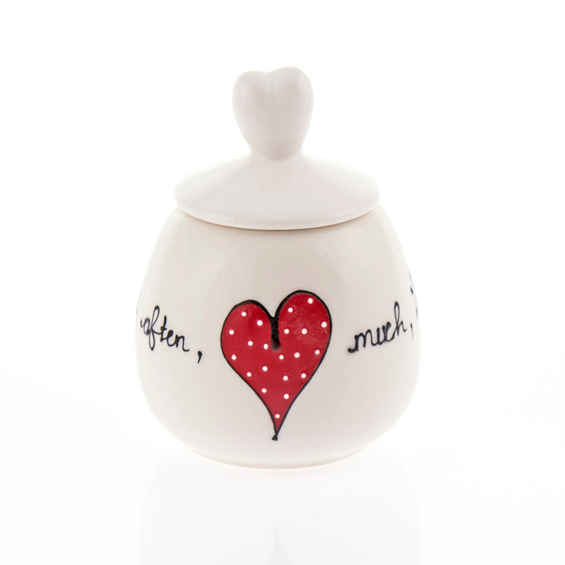 Heart Sugar Pot Heart & Words