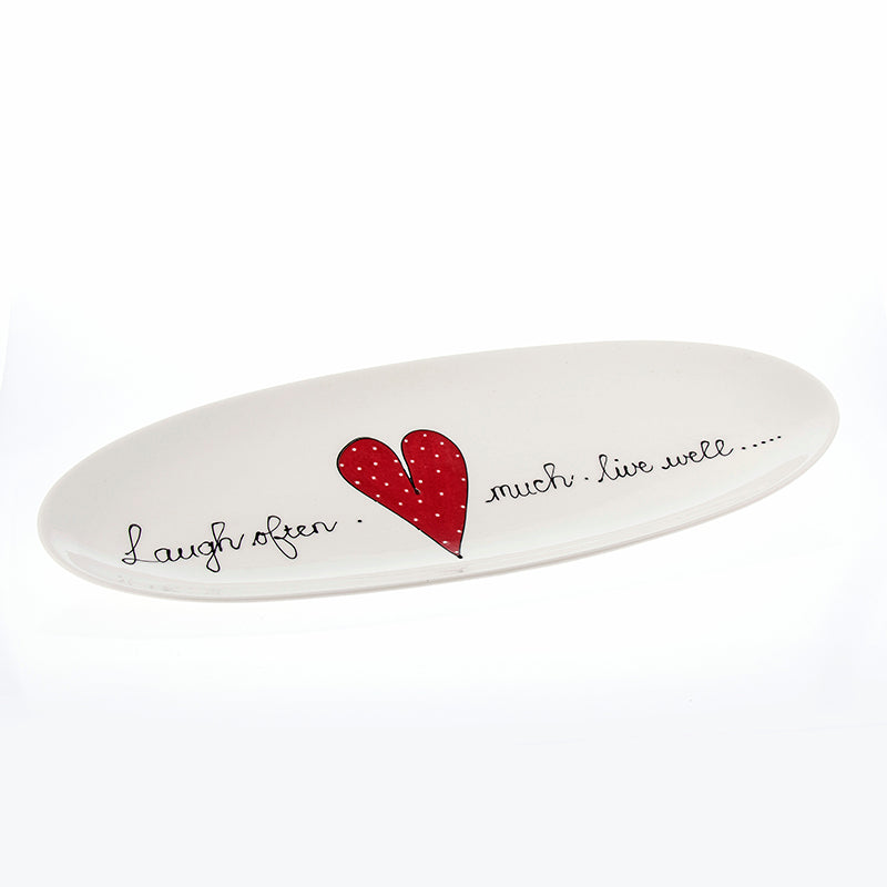Loaf Platter Heart & Words