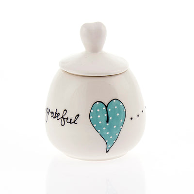Heart Sugar Pot Heart & Words