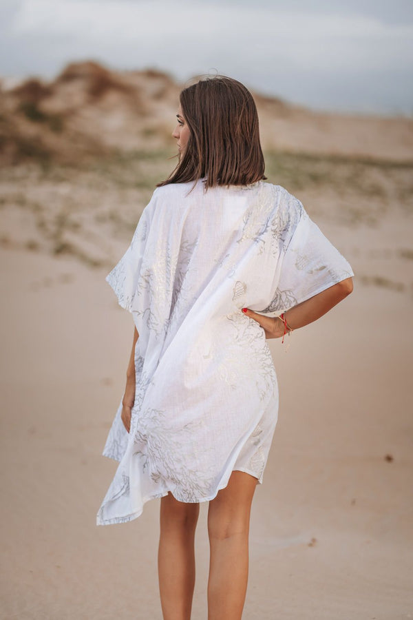 25S35365 Short Dress - White