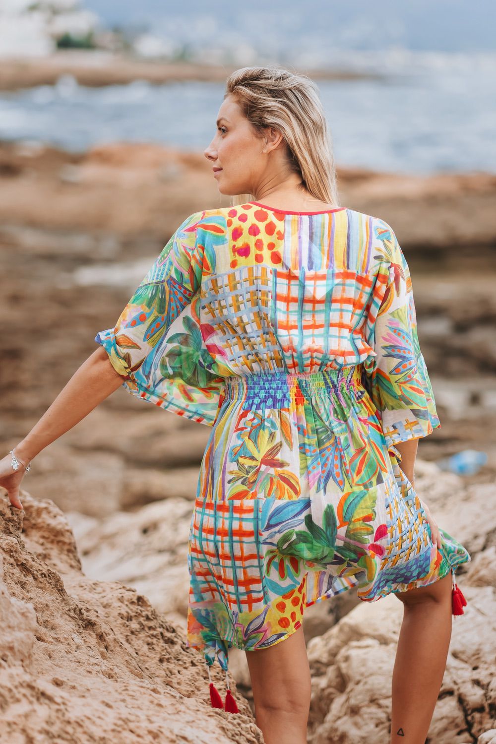 25S35394 Poncho - Print