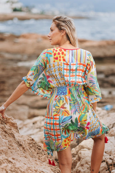 25S35394 Poncho - Print