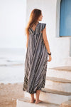 25S35484 Long Dress - Black/Beige
