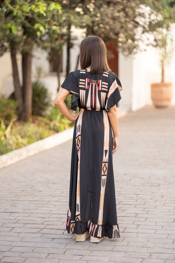 25S35597 Long Dress - Animal Print