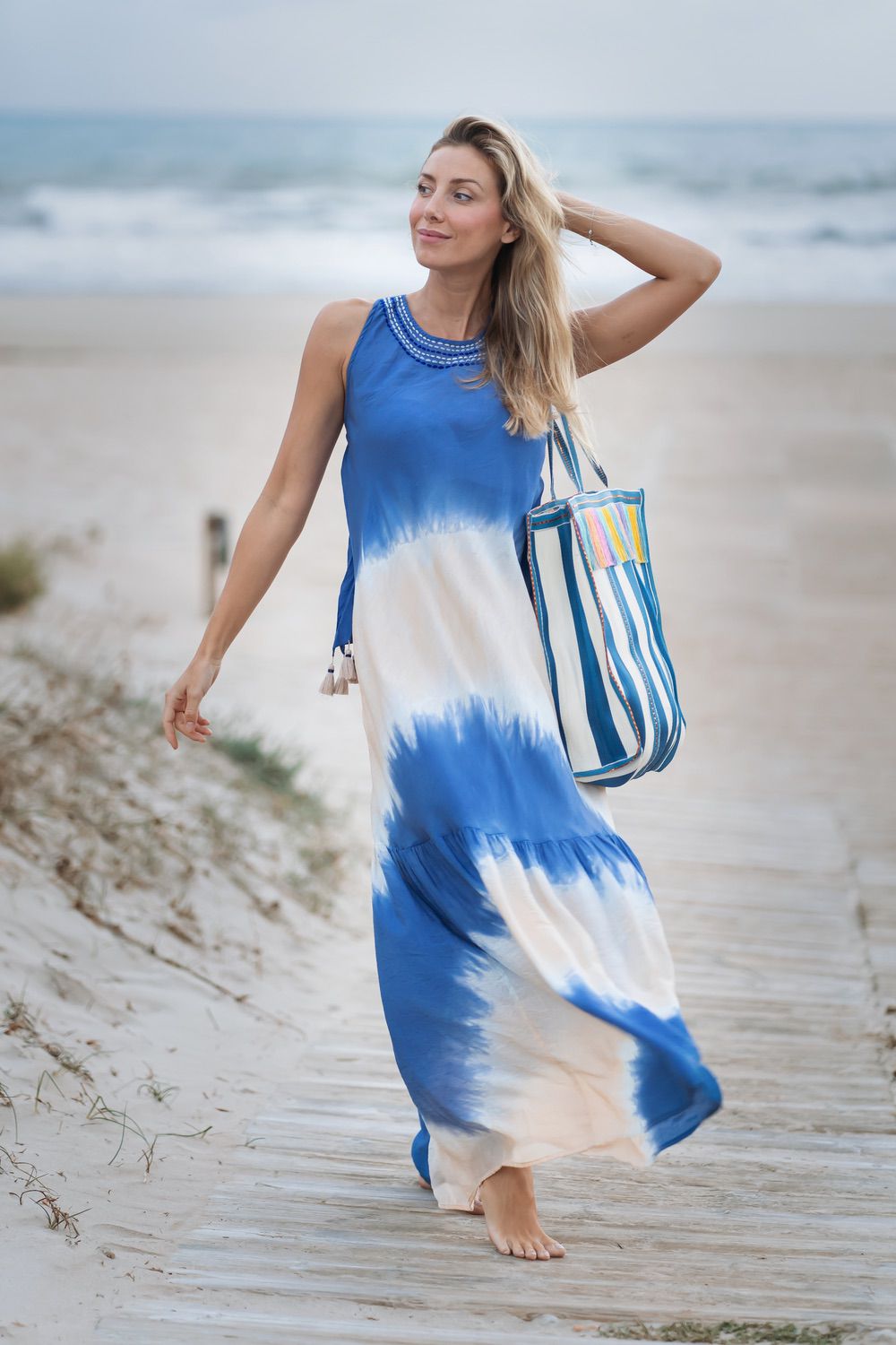 25S35623 Long Dress - Blue