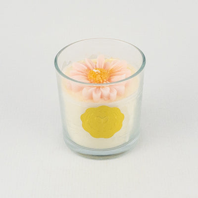 Flower Candle in Glass