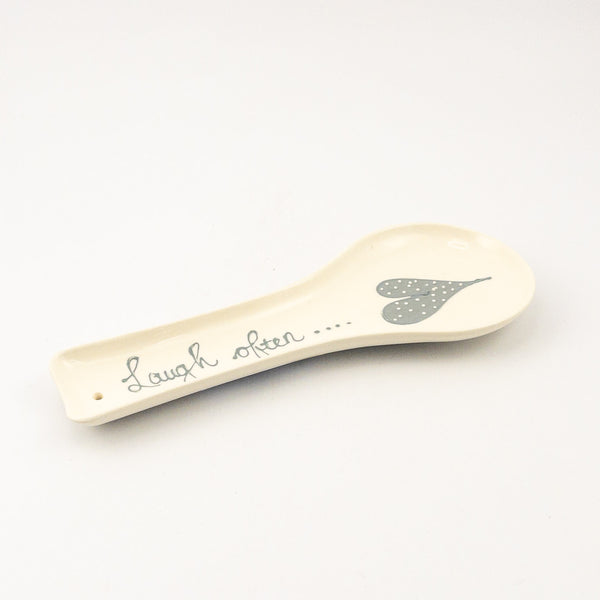 Spoon Rest Flat Heart & Words