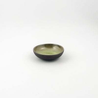Ramekin D - Black Clay Green Glaze