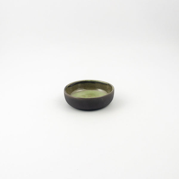 Ramekin C - Black Clay Green Glaze