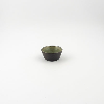 Ramekin E - Black Clay Green Glaze