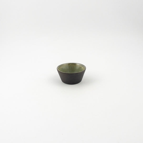 Ramekin E - Black Clay Green Glaze