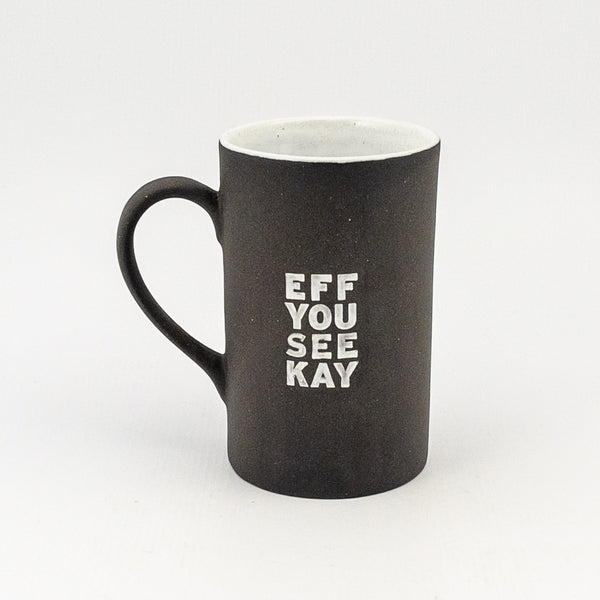 Mug D Black Clay / White Gloss - EFF YOU