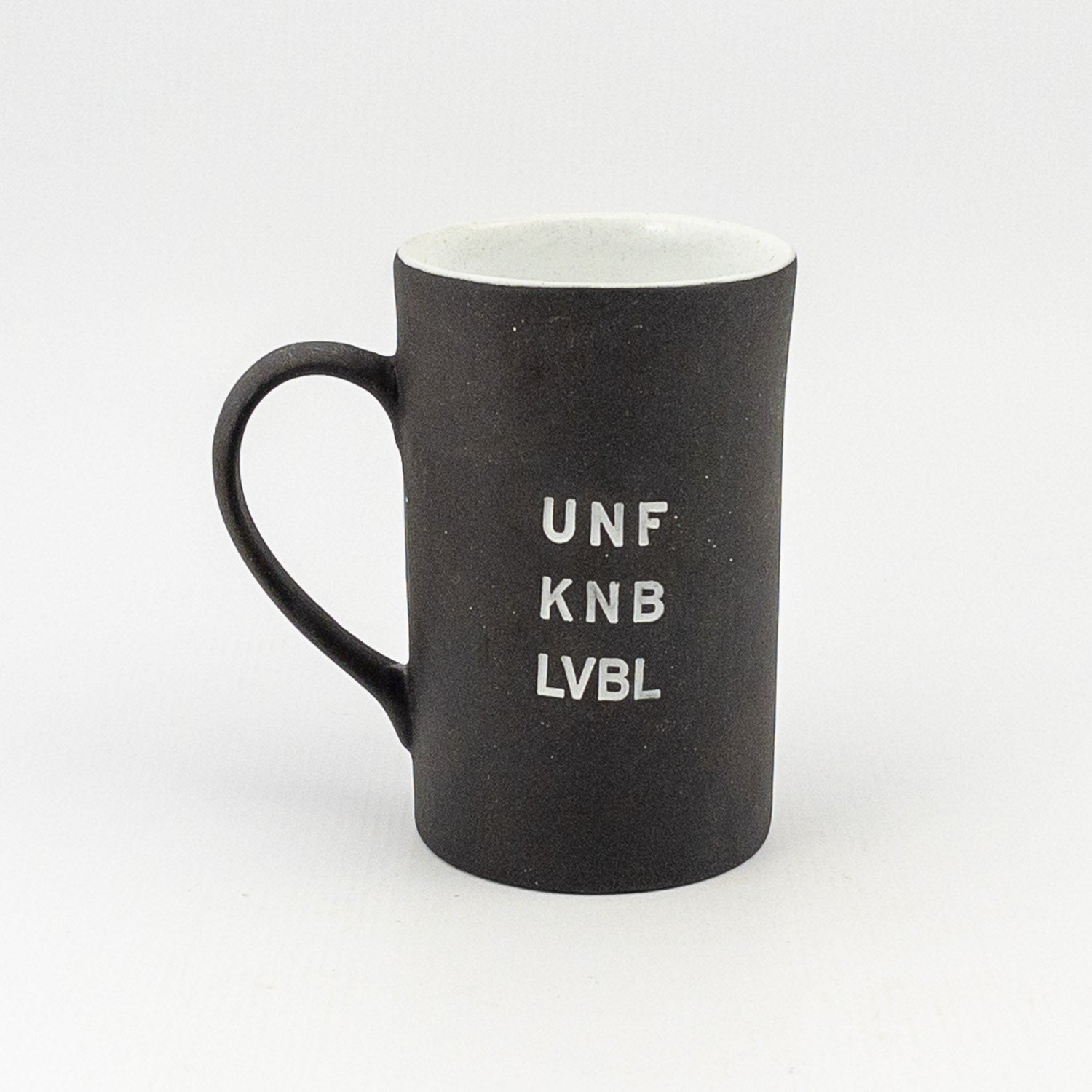 Mug D Black Clay / White Gloss - unfknblvbl