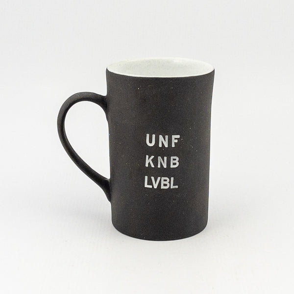 Mug D Black Clay / White Gloss - unfknblvbl