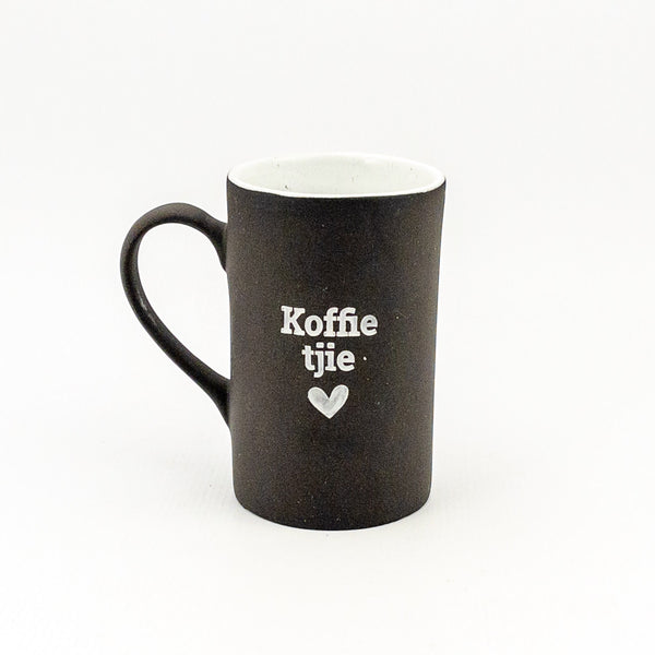Mug D Black Clay / White Gloss 
