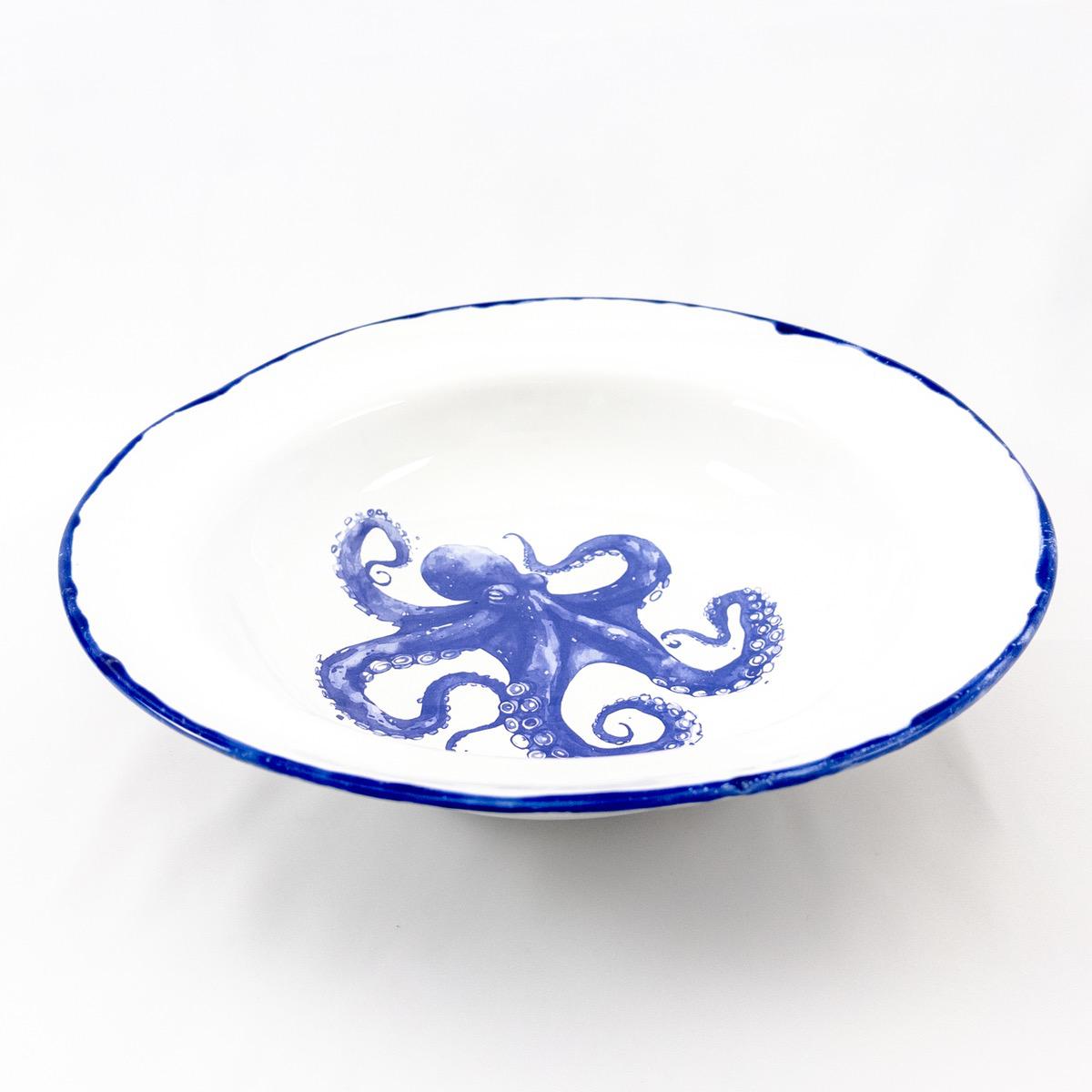 Fruit Bowl Large - Blue Rim