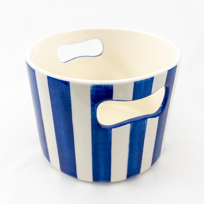 Orchard Pot 30 Handle - Blue Stripes
