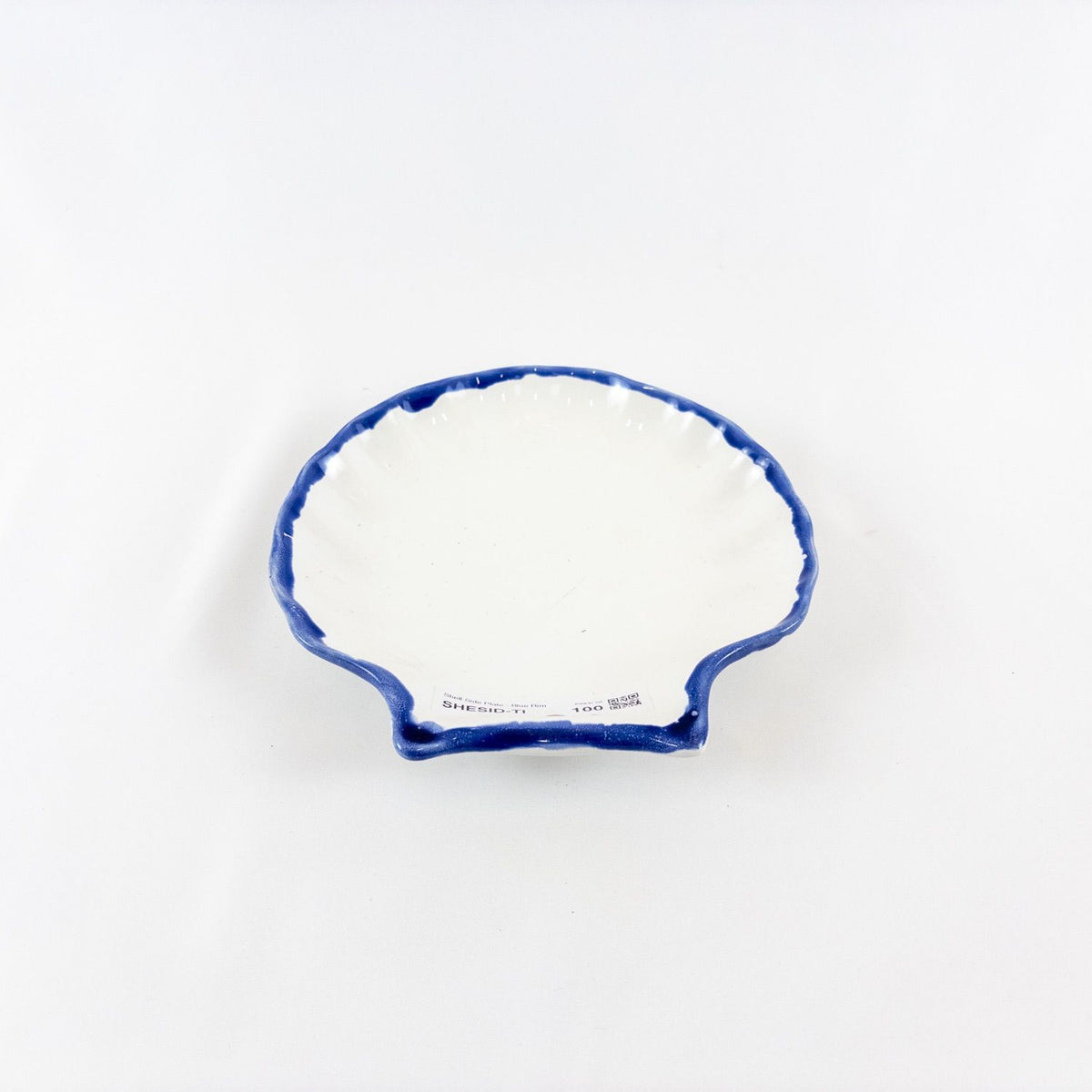 Shell Edge Rim Plates Shell Side Plate - Blue Rim – Pause Room