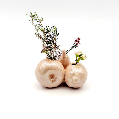 Trio of Fruit Vase - Pink