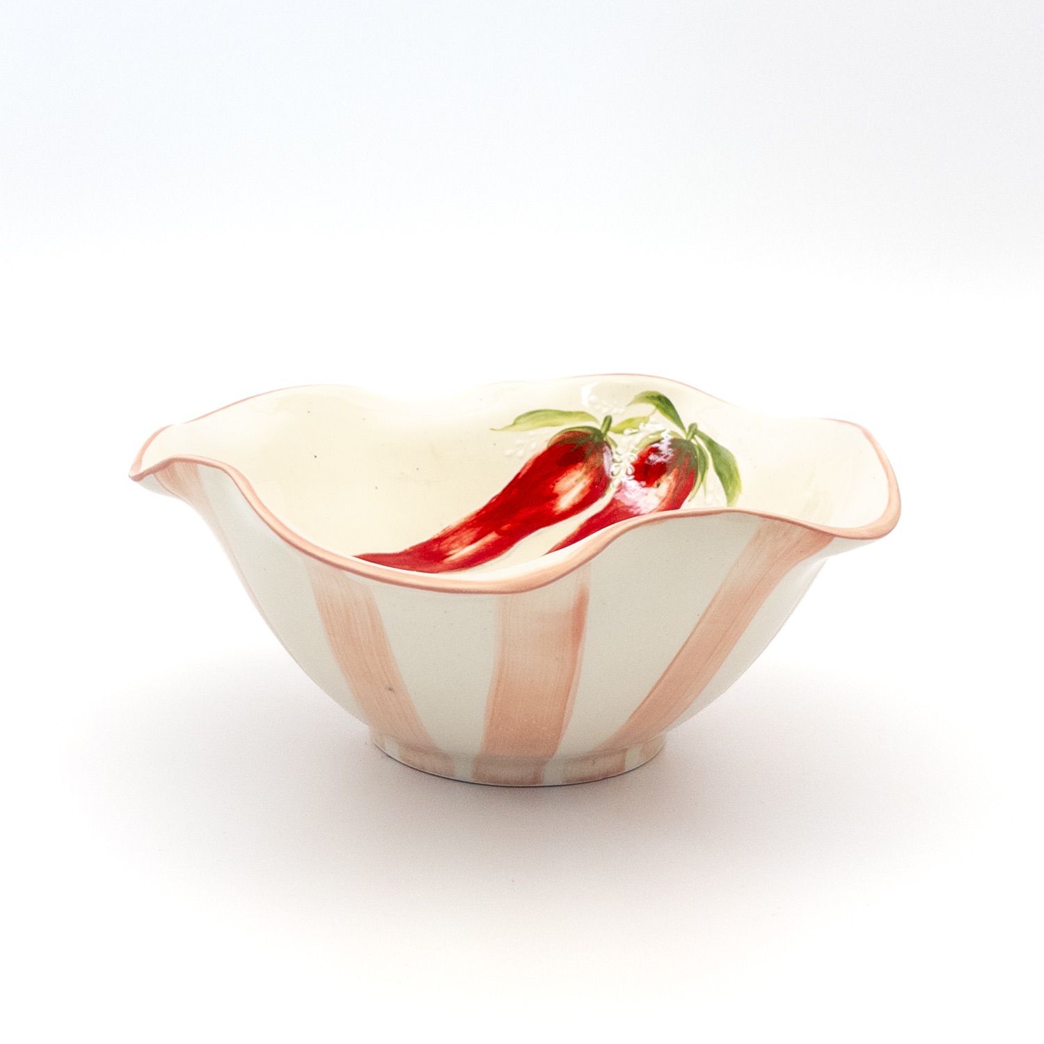 Salad Bowl Medium Wonky - Pink w Chilly