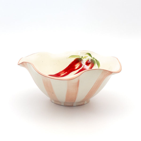 Salad Bowl Medium Wonky - Pink w Chilly
