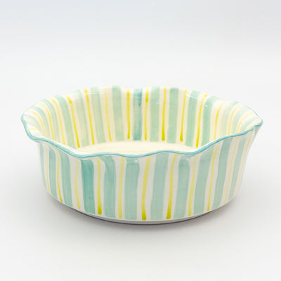 Deep Dish Wonky - Green Stripes