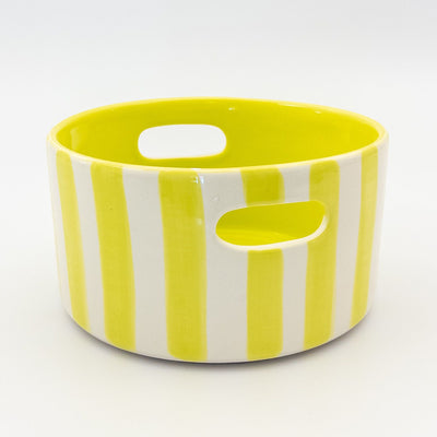 Orchard Pot 30 Handle - Lime Stripes