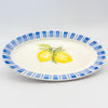 Oval Platter Large - Blue w Lemon
