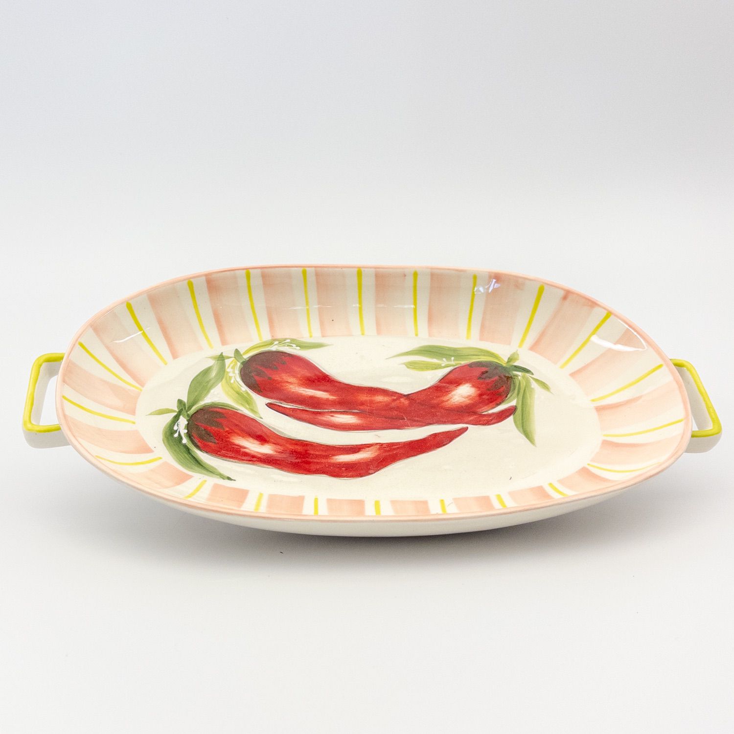 Rock Platter with Handle - Pink w Chilly