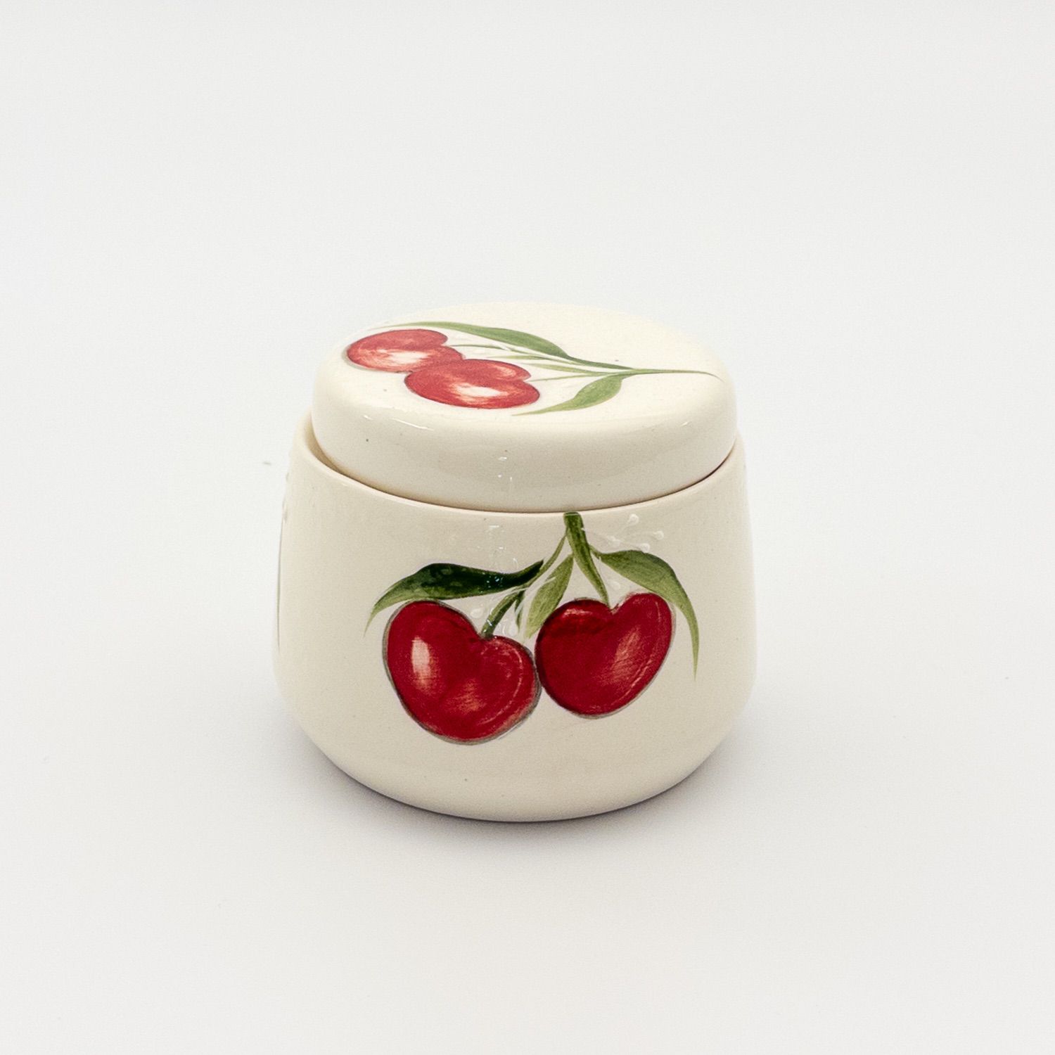 Kiki Sugar Pot - Pink w Cherries