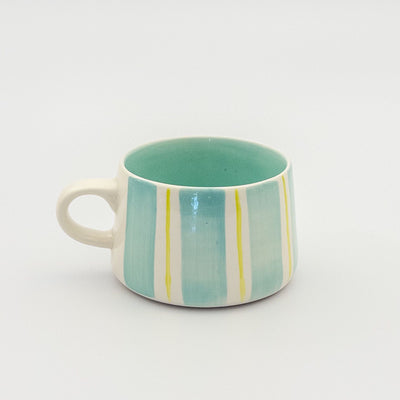 Mug M - Green stripes