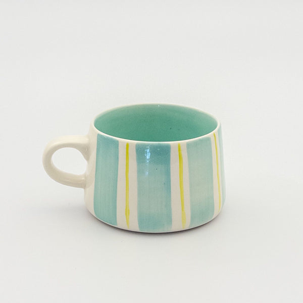Mug M - Green stripes