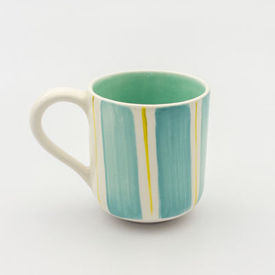 Eli Mug Green Stripes