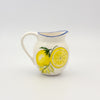 Custard Jug - Blue w Lemon
