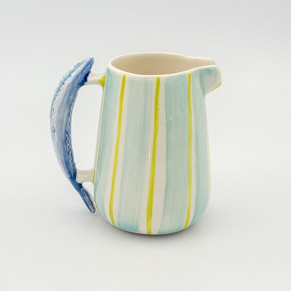 Olivia Jug Large Fish handle - Green
