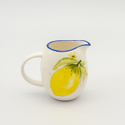 Sophia Milk Jug - Blue w Lemon