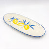 Loaf Platter - Blue w Lemon
