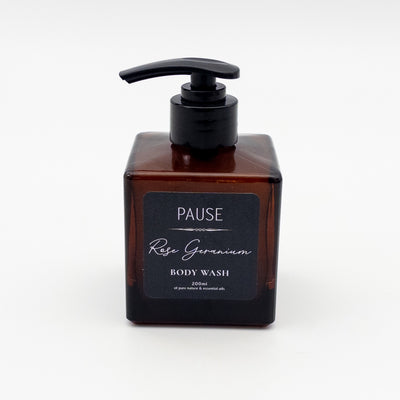 PAUSE Aromatherapy Body Wash (200ml) - Rose Geranium