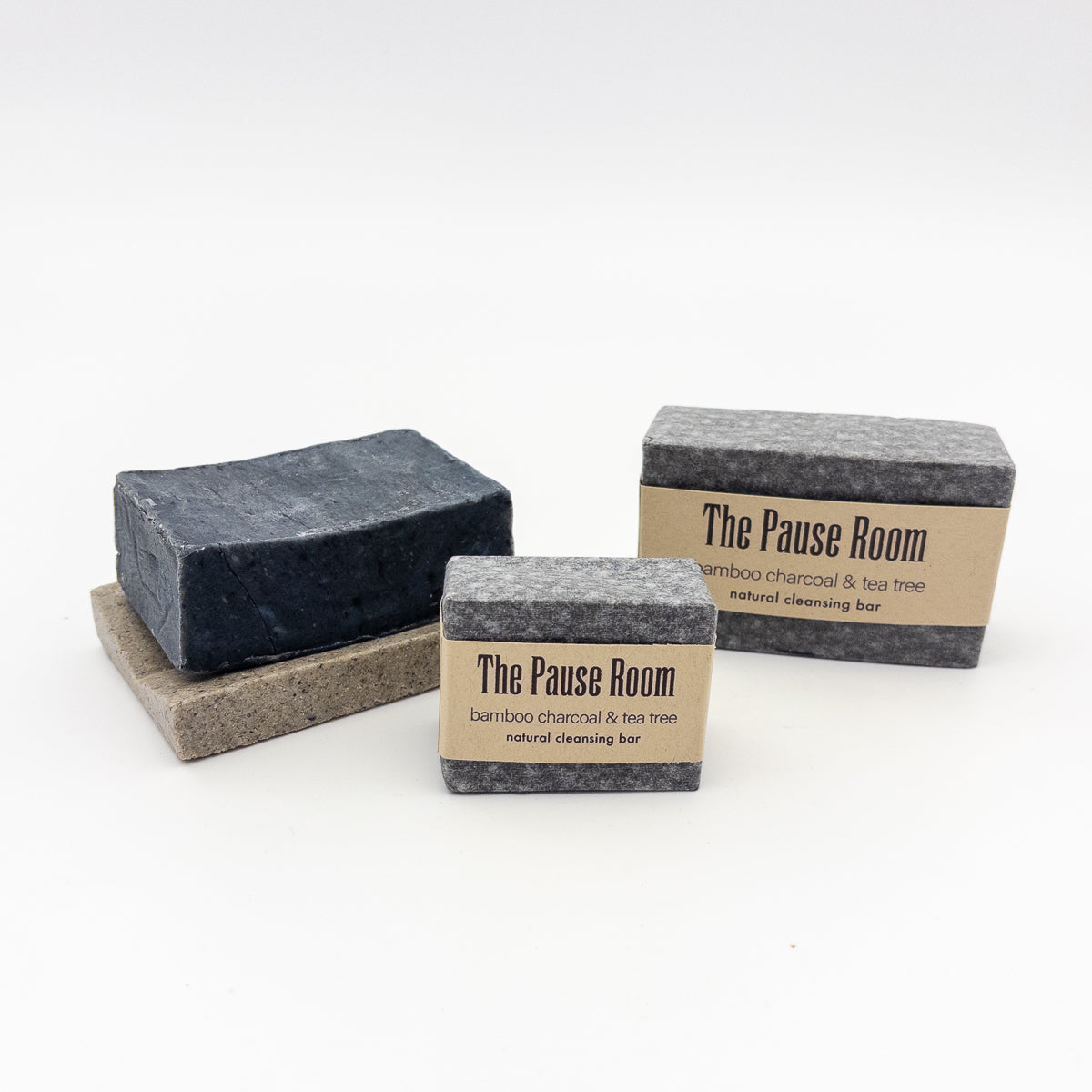 PAUSE Hand-Made Soap - Bamboo Charcoal & Tea Tree