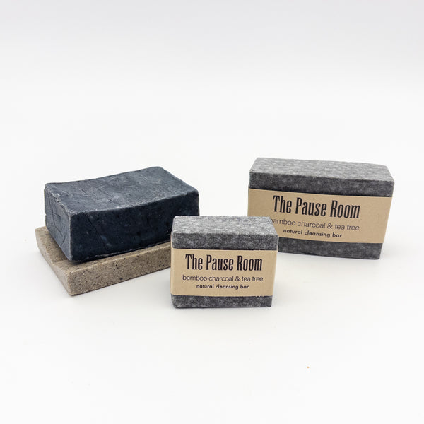 PAUSE Hand-Made Soap - Bamboo Charcoal & Tea Tree