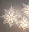 Lace Paper Star Lantern, 75 cm - White