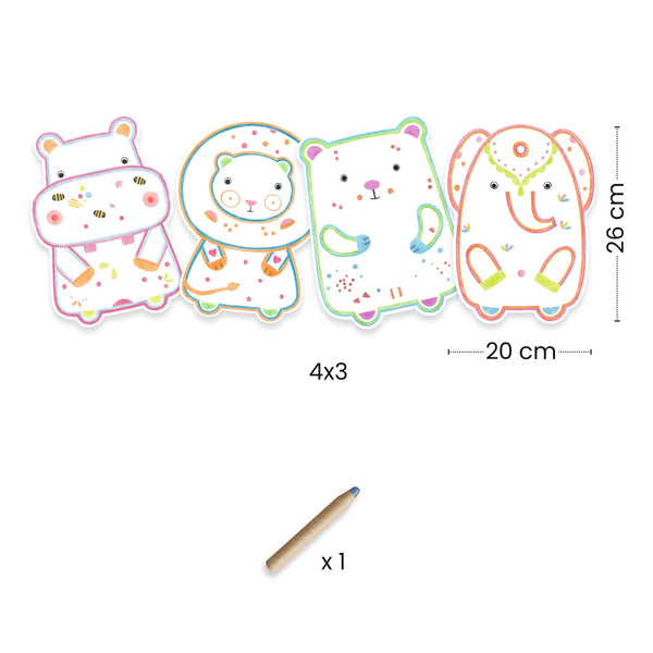 Magic Colour Reveal Set – Wild Animals