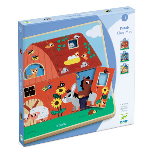 Three Layer Wooden Puzzle – Chez Moo
