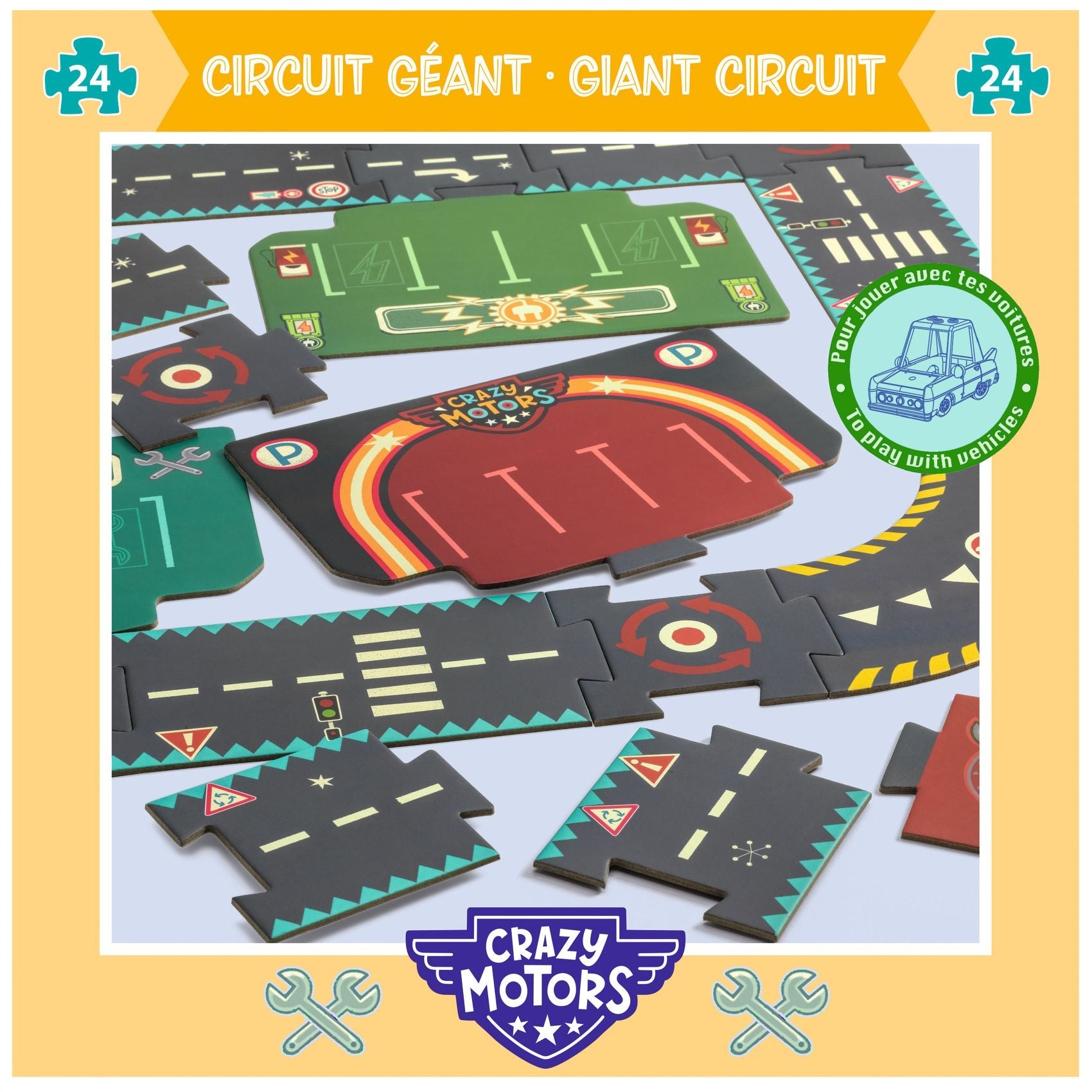 Crazy Motors Giant Puzzle – City Circuit