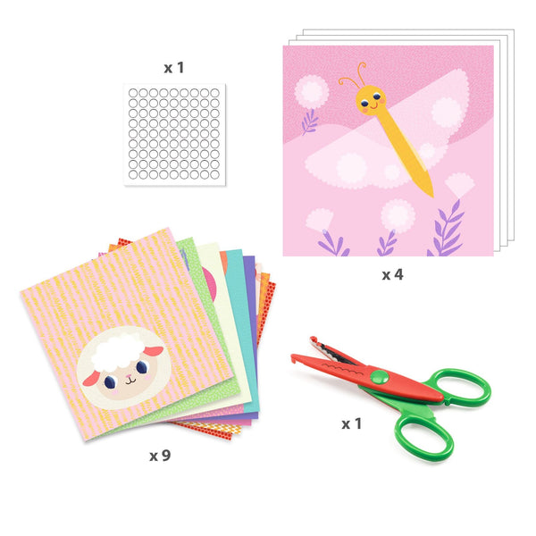 Crinkle Cutting Collage Scene
