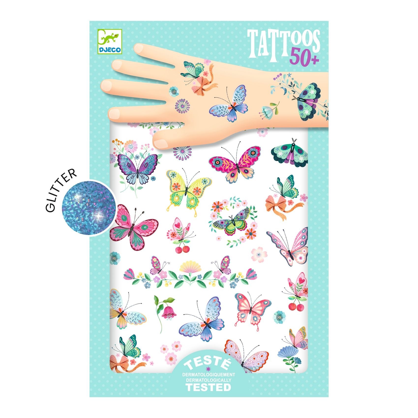 Dream Butterflies Glitter Temporary Tattoos