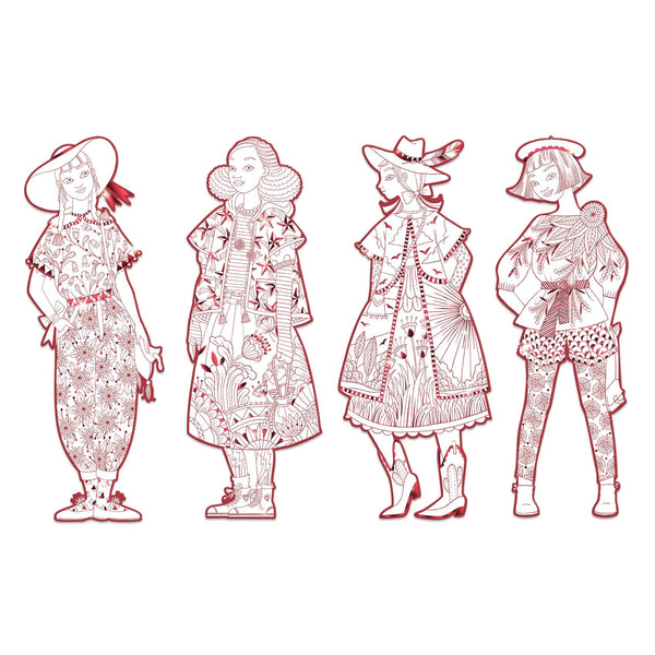Les Demoiselles Colour-In Cards – Fiodor & Friends